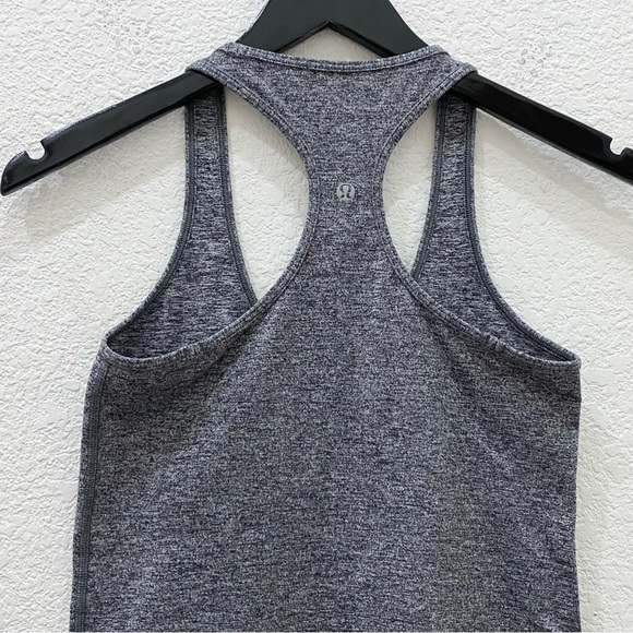 LULULEMON CRB Cool Racerback Heathered Deep Coal Tank Top Size 6 - Picture 7 of 12